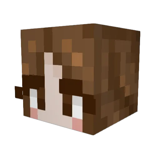mphish Minecraft avatar head, 3D render