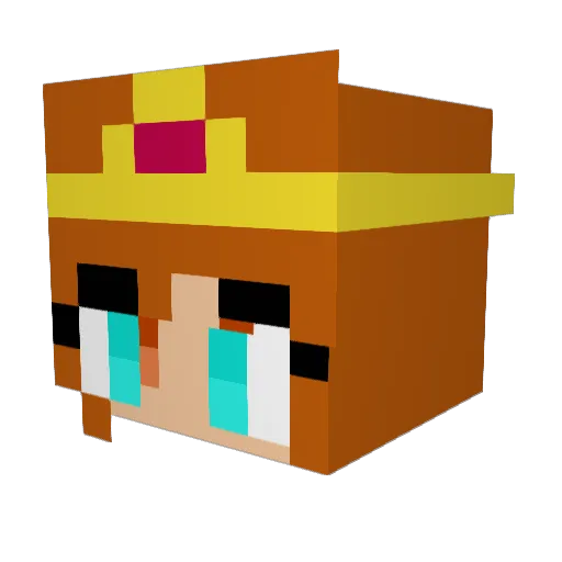 mpopcorn Minecraft avatar head, 3D render