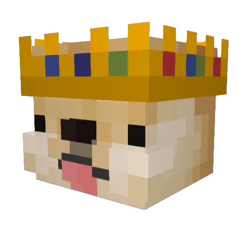 mpplanet Minecraft avatar head, 3D render