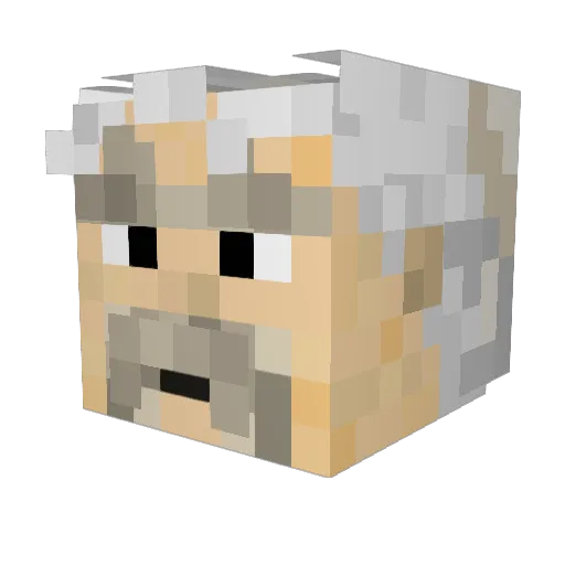mpreggle Minecraft avatar head, 3D render