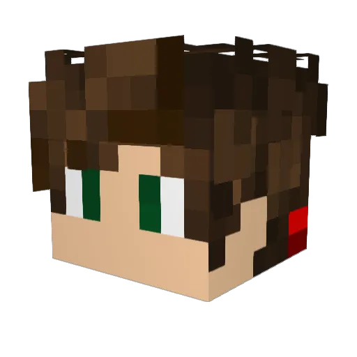 mpric Minecraft avatar head, 3D render