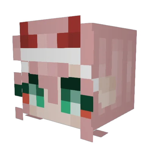 mpu_ Minecraft avatar head, 3D render