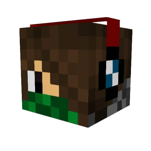 mpuls13 Minecraft avatar head, 3D render