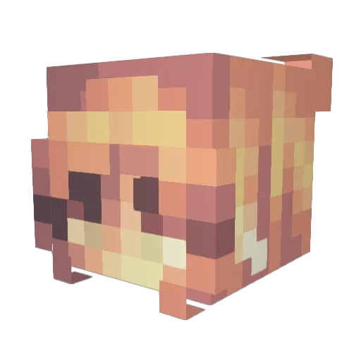 mqchelle Minecraft avatar head, 3D render