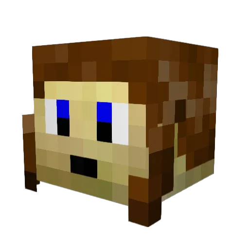 mqh Minecraft avatar head, 3D render