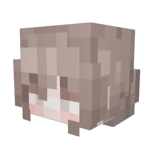 mqll Minecraft avatar head, 3D render