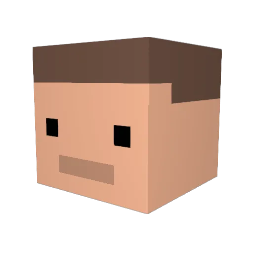 mqmegoro Minecraft avatar head, 3D render