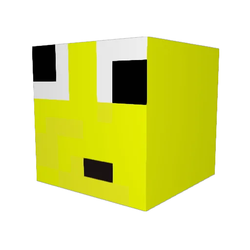 mqmt Minecraft avatar head, 3D render