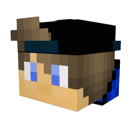 mqnkee Minecraft avatar head, 3D render