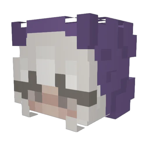 mqnko Minecraft avatar head, 3D render