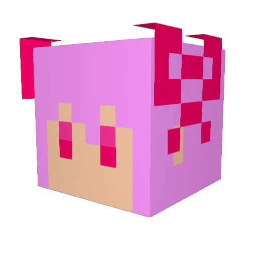mqsiro Minecraft avatar head, 3D render