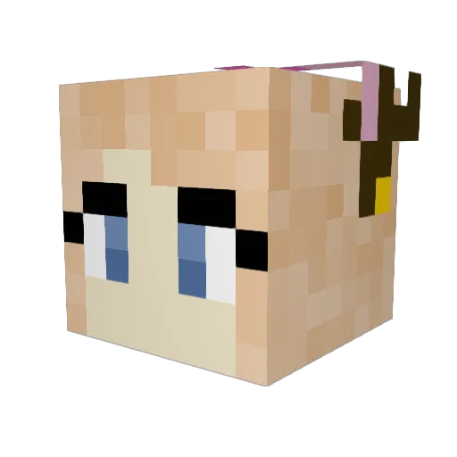 mqspi Minecraft avatar head, 3D render