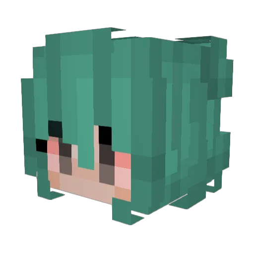 mqteo Minecraft avatar head, 3D render