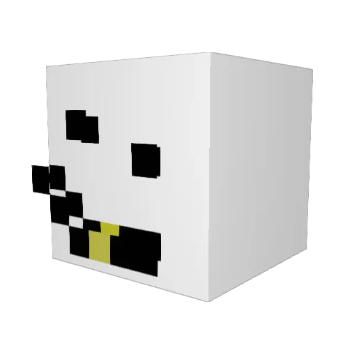 mqx0u Minecraft avatar head, 3D render