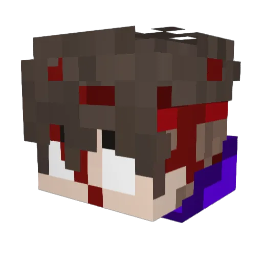 mqxs_ Minecraft avatar head, 3D render