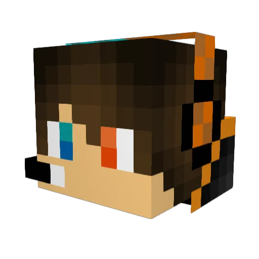 mr12gaming Minecraft avatar head, 3D render