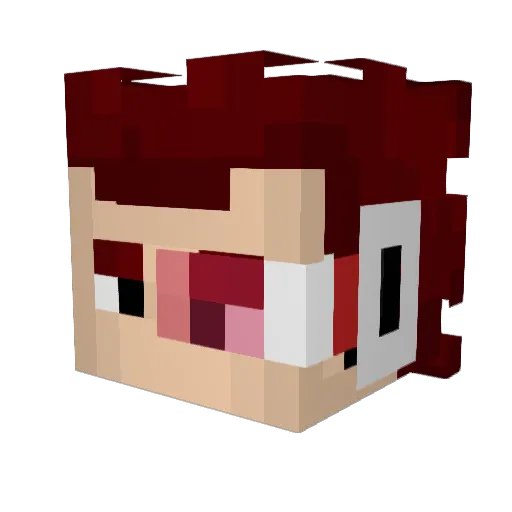 mr4305 Minecraft avatar head, 3D render