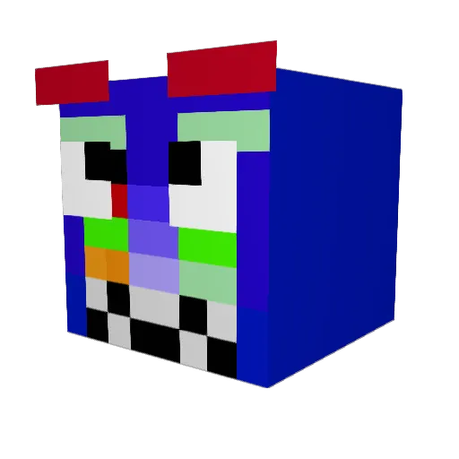 mrDVD Minecraft avatar head, 3D render