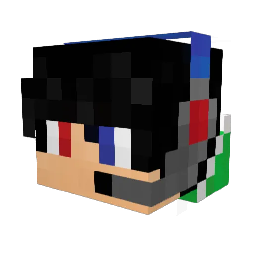 mrElken_ Minecraft avatar head, 3D render