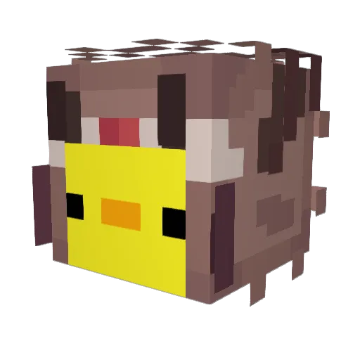 mrFL1xE Minecraft avatar head, 3D render