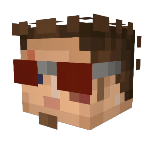 mrMACIDAS Minecraft avatar head, 3D render