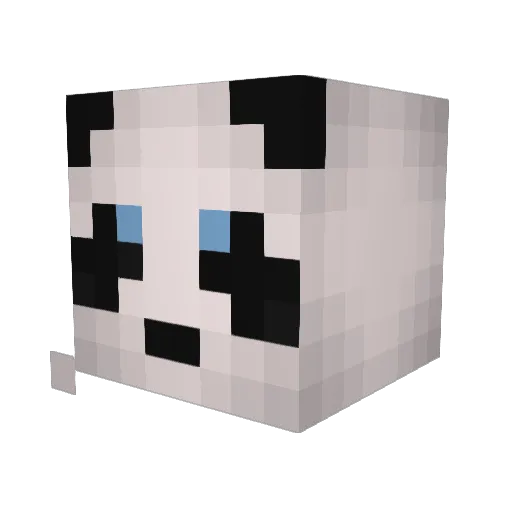mrTeq Minecraft avatar head, 3D render