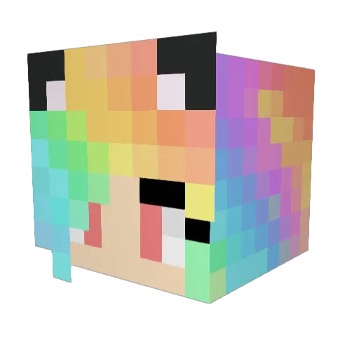 mr_O Minecraft avatar head, 3D render