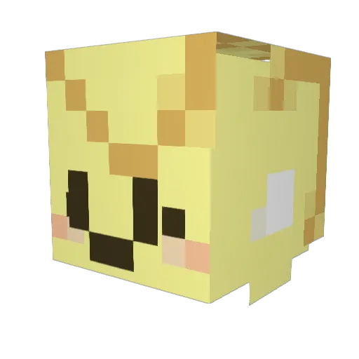 mr__mice Minecraft avatar head, 3D render