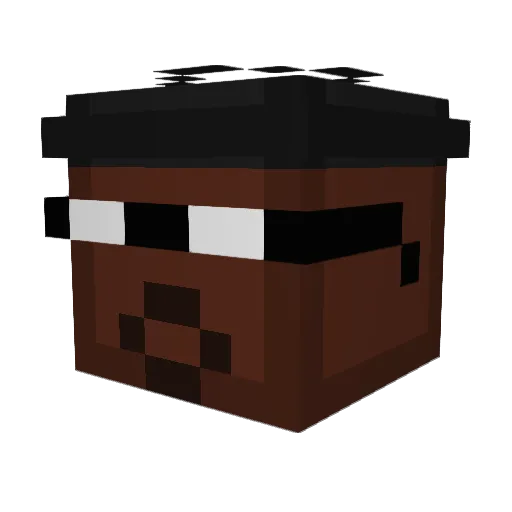 mr_aoda Minecraft avatar head, 3D render