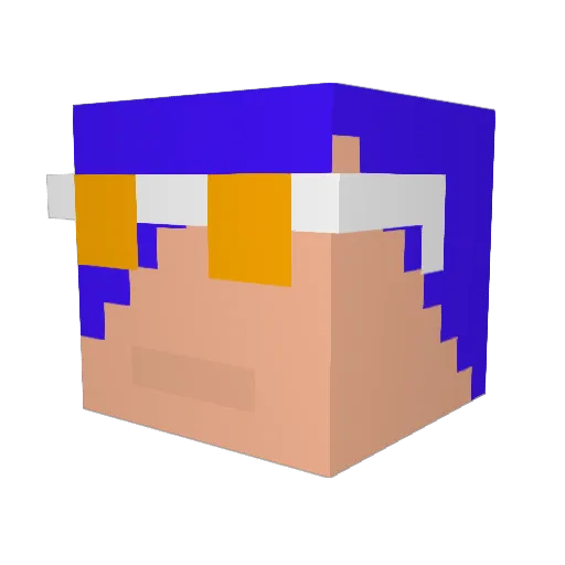 mr_bloco Minecraft avatar head, 3D render