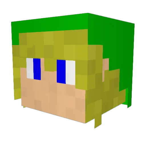 mr_boo Minecraft avatar head, 3D render