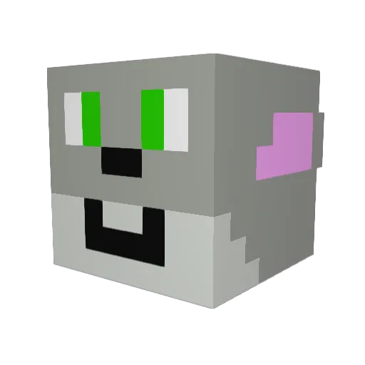 mr_cheezles Minecraft avatar head, 3D render
