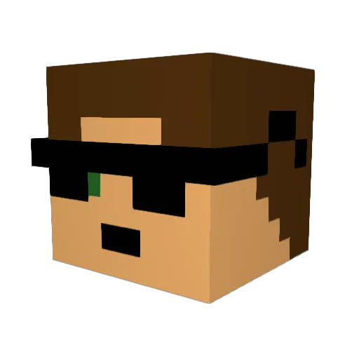 mr_citizen Minecraft avatar head, 3D render