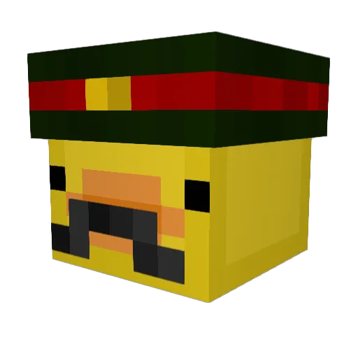 mr_duckos Minecraft avatar head, 3D render