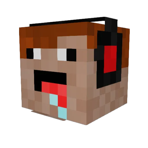 mr_fin_mcmissile Minecraft avatar head, 3D render