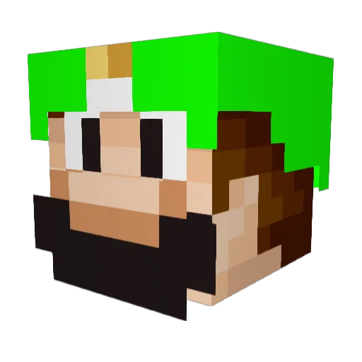 mr_mann_123 Minecraft avatar head, 3D render