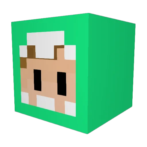 mr_melkemann Minecraft avatar head, 3D render