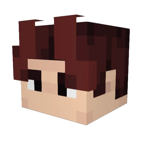 mr_numb Minecraft avatar head, 3D render