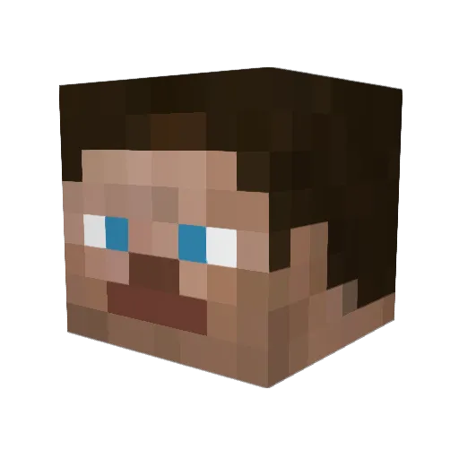 mr_rocket_ Minecraft avatar head, 3D render