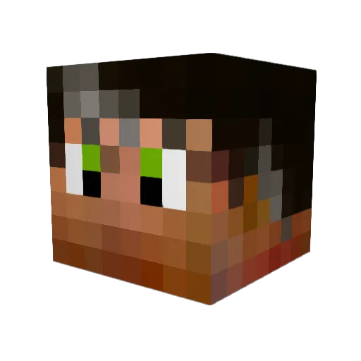 mr_uki Minecraft avatar head, 3D render