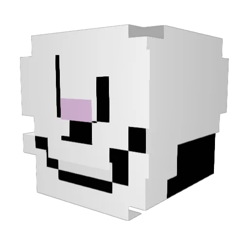 mr_unibruh Minecraft avatar head, 3D render
