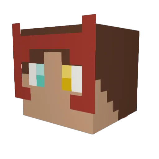 mr_woodles Minecraft avatar head, 3D render