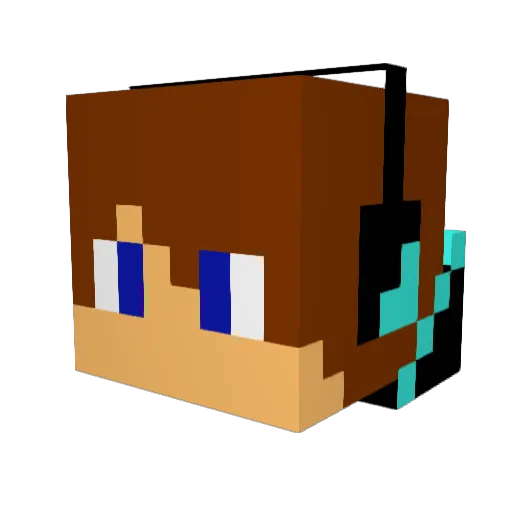 mr_yow Minecraft avatar head, 3D render