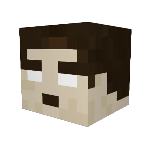 mraids Minecraft avatar head, 3D render
