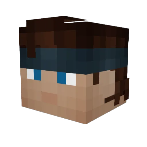 mrak0bes Minecraft avatar head, 3D render
