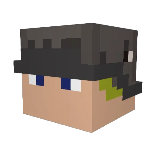 mramornik Minecraft avatar head, 3D render