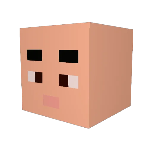 mrangus Minecraft avatar head, 3D render