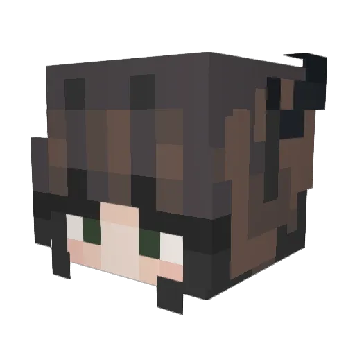 mraowski Minecraft avatar head, 3D render