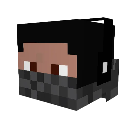 mrarosses Minecraft avatar head, 3D render
