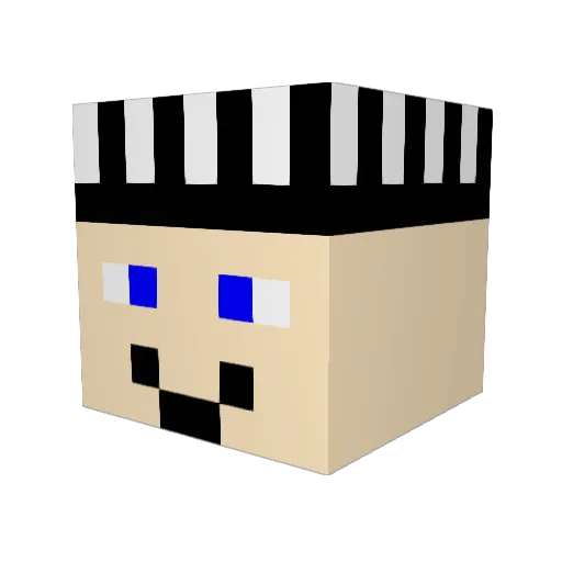 mrawiz Minecraft avatar head, 3D render